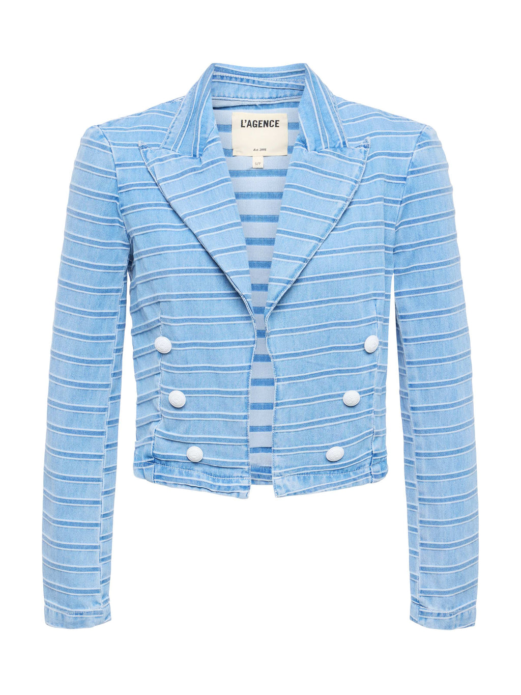 Dolly Striped Denim Blazer