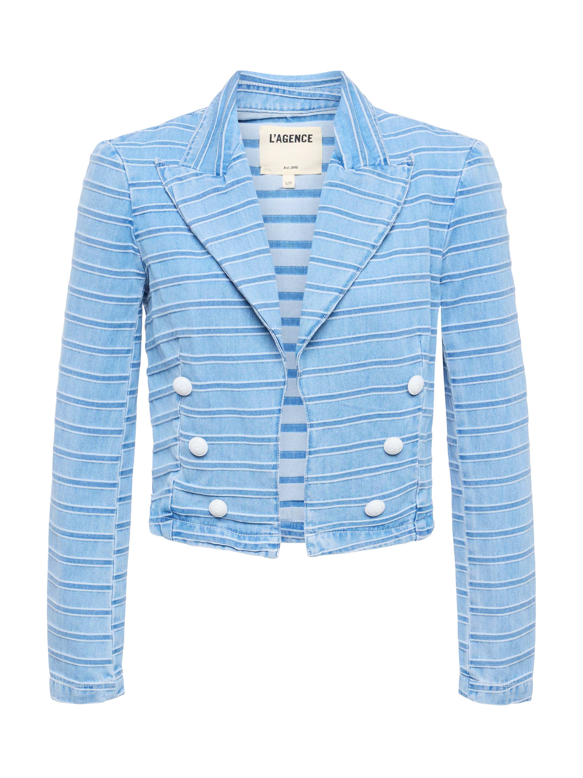 Dolly Striped Denim Blazer